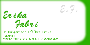 erika fabri business card